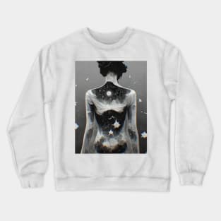 STARGIRL Celestial Double Exposure Digital Painting Crewneck Sweatshirt